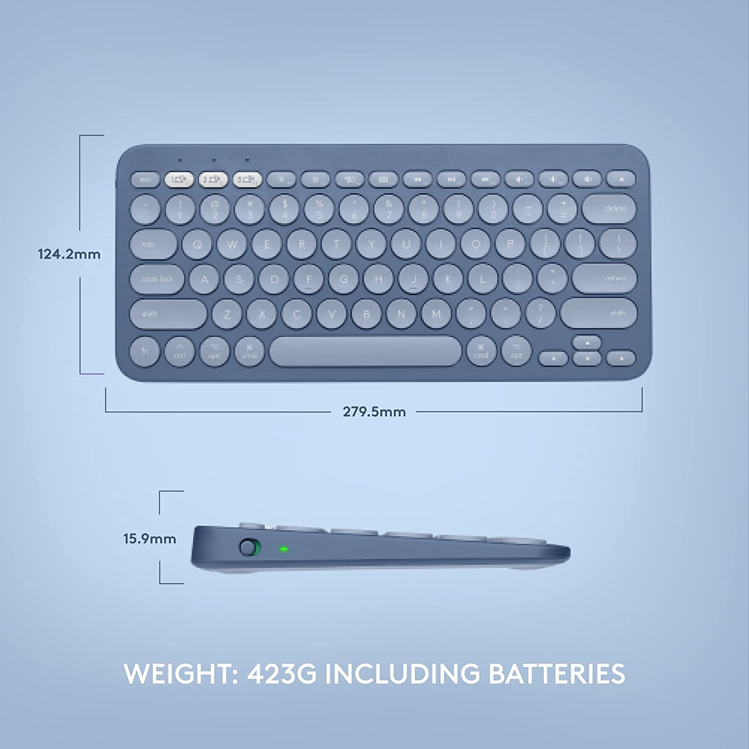 Wireless Keyboard and Mouse Combo - Slim Portable Design - Image 2