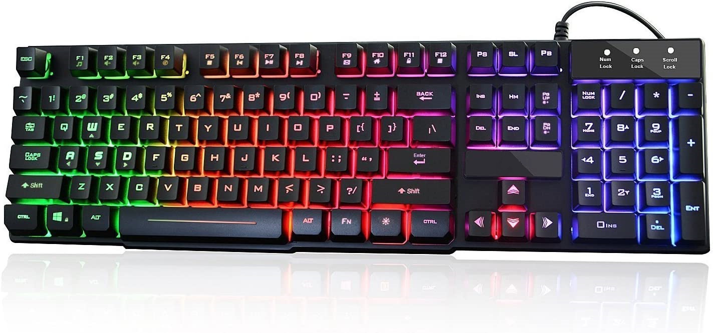 LED Backlit Large Size USB Wired Mechanical Keyboard