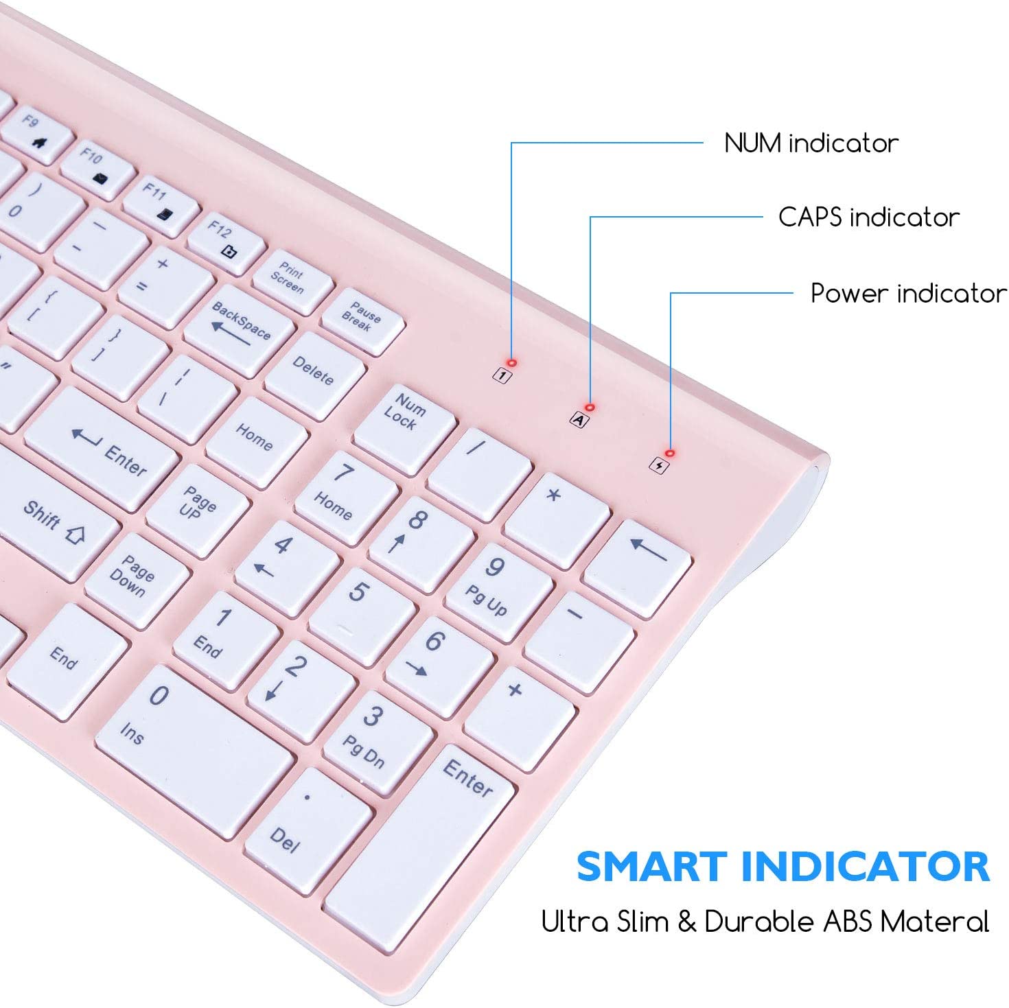 Full Size Wireless Keyboard and Mouse Set 2.4G Ultra-Thin Sleek Design - Image 2