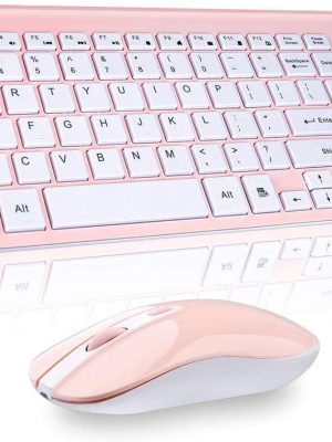 Full Size Wireless Keyboard and Mouse Set 2.4G Ultra-Thin Sleek Design
