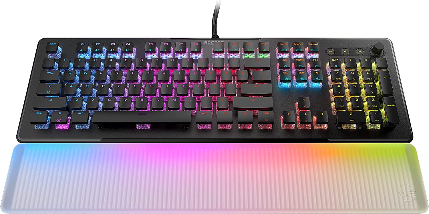 Mechanical PC Gaming Keyboard with Customizable RGB Illuminated Keys
